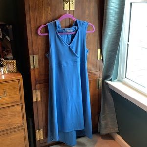 Prana NWT blue yoga hoodie hi-low dress size XL